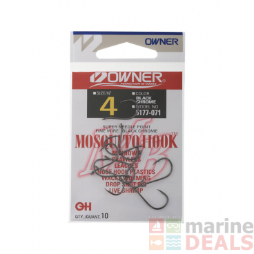 Owner Fine Wire Mosquito Lure Assist Hooks 4 Qty 10
