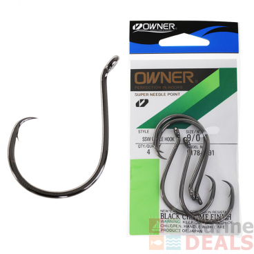 Owner SSW Circle Hooks 9/0 Qty 4