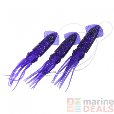 H2O Pro 9in Triple Rigged B2 Squid Dredge Teaser Purple