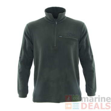 Ridgeline Micro Long Sleeve Zip Shirt Olive 4XL