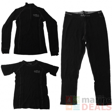 Ridgeline Kids Bamboo 3-Piece Thermal Clothing Pack Black Size 10