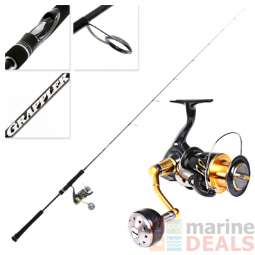 Shimano Stella 4000 SWB XG and Grappler Type J S631 Light Jig Spin Combo 6ft 3in PE1.5 2pc