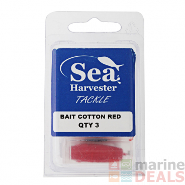 Sea Harvester Bait Cotton Red Cocoon Qty 3