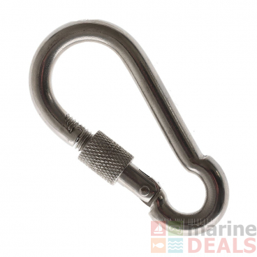 316 Stainless Steel Carabiner Hook 8mm with Thread Lock