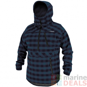 Swazi Checkmate Mens Waterproof Hooded Jacket Steel Blue