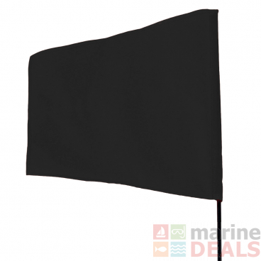 Seahorse Flag on Pole Black