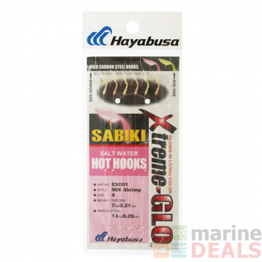 Hayabusa Xtreme Glo Shrimp Sabiki Rig Size 4