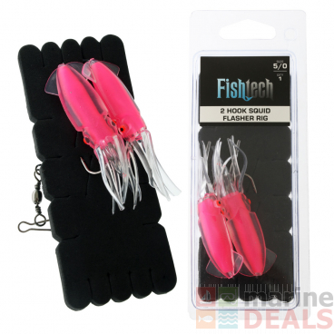 Fishtech 2-Hook Squid Flasher Rig