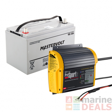 Mastervolt AGM Battery with ProMariner ProSport Charger 90Ah 12V