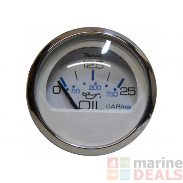 Faria 13824 Marine Oil Pressure Gauge 25 Bar