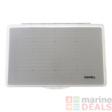 Kilwell ABS Plastic Fly Box with Slit Foam Liner Large