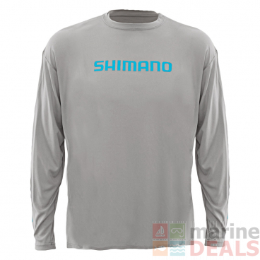 Shimano Technical Mens Long Sleeve Shirt Athletic Grey