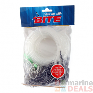 Bite Longline Traces Tubing 82cm Qty 25