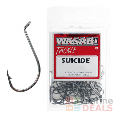 Wasabi Tackle Black Suicide Hooks Economy Pack