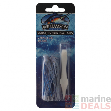 Williamson Slow Jig Replacement Skirt Blue White Qty 2
