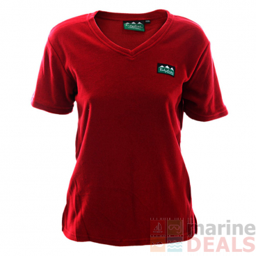 Ridgeline Ribbonwood Womens Fleece T-Shirt Red Extra Large