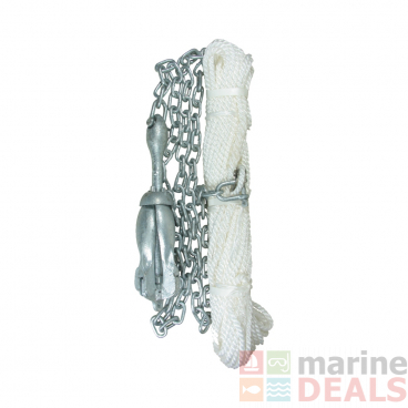 BLA Folding Anchor Kit 2.5kg with 30m x 8mm Rope and 3m x 6mm Chain