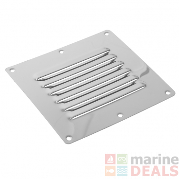 Polished Stainless Louvre Vent 127 x 114.3mm