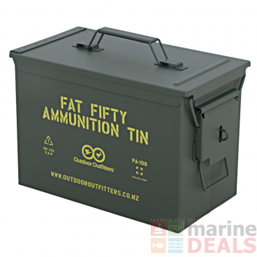 Outdoor Outfitters Fat Fifty Ammo Box with Padlock Latch X1