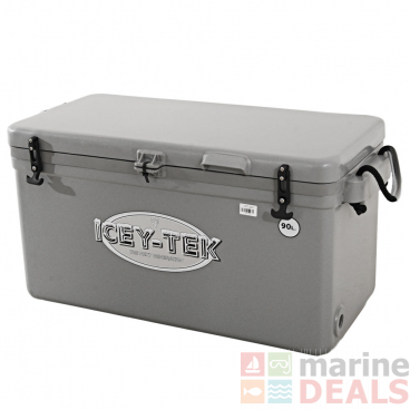 Icey-Tek Long Chilly Bin 90L Light Grey