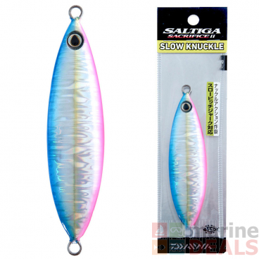 Daiwa Saltiga Slow Knuckle Jig 80g Pink/Blue