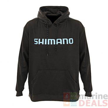 Shimano Performance Mens Hoodie Black Charcoal Size Small