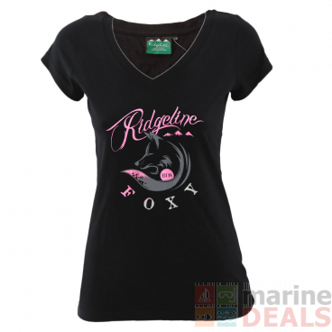 Ridgeline Foxy Womens V-Neck T-Shirt Black XS
