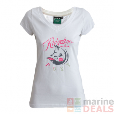 Ridgeline Foxy Womens V-Neck T-Shirt White 3XL