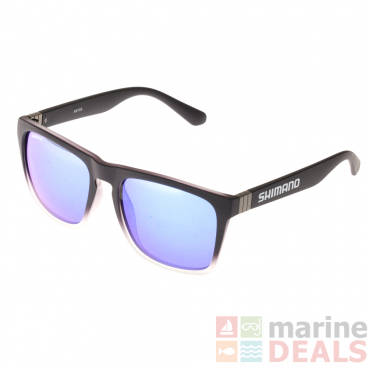 Shimano Abyss Polarised Sunglasses Navy Fade/Smoke/Blue Mirror