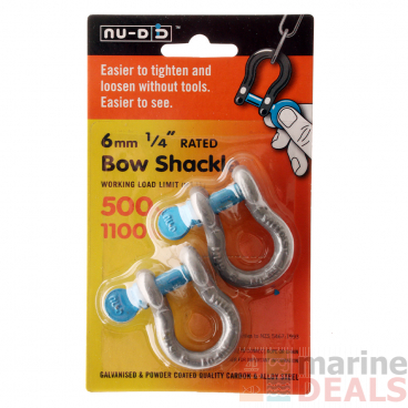 Nu-D Bow Shackle 6mm Qty 2