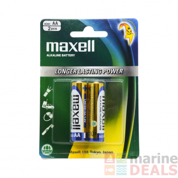 Maxell AA Alkaline Battery 2-Pack