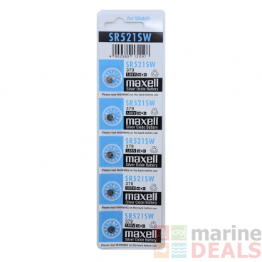 Maxell SR521SW Silver Oxide Button Cell Battery 5-Pack