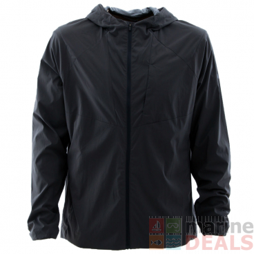 Icebreaker Merino Hybrid Mens Hooded Windbreaker Jacket Dark Grey XL