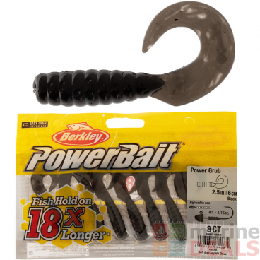 Berkley PowerBait Power Grub Soft Bait 6cm Black