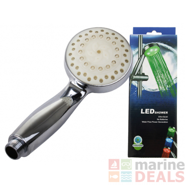 LED Shower Head with Temperature Indicator - Round