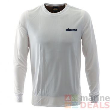 Okuma Dorado Quick Dry Mens Long Sleeve Shirt White