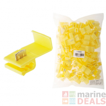 Wire Tap Connector 1.5-5mm Yellow Qty 100