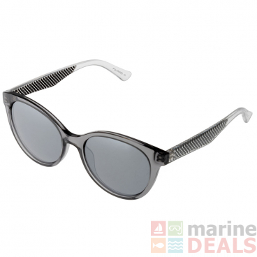 North Beach Tiare Polarised Sunglasses Silver Mirror/Xtal Grey Frame
