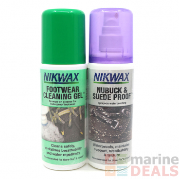 Nikwax Footwear Clean Gel and Nubuck & Suede Proof Spray Pack