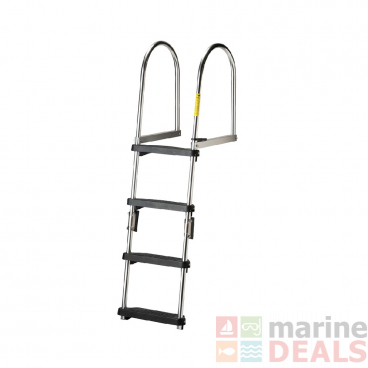 Garelick EEz-In Premium Folding Pontoon Transom Boarding Ladder 4