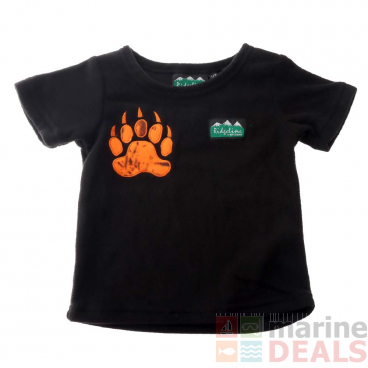Ridgeline Paw Fleece Kids T-Shirt Size 6 Months Black/Blaze