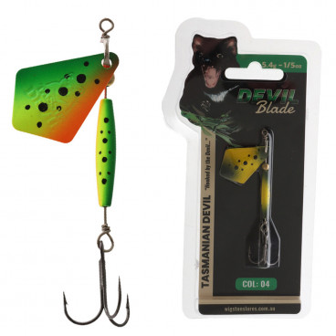 Buy Tasmanian Devil Blade Spinner Lure 5.4g Fire Tiger online at Marine