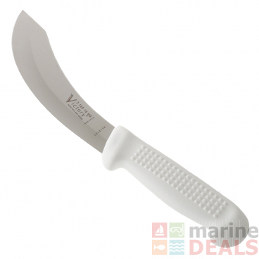 Victory 2/100 Hollow Ground Skinning Knife White Handle 15cm 16mm