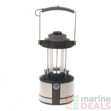 Campmaster Twin 4W Fluoro Camping Lantern with LED Night Light and Compass