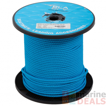 BLA 8-Plait Polyester Rope Blue 6mm x 1m