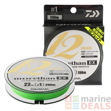 Daiwa Morethan Sensor 12 EX+Si Braid Chartreuse 22lb 200m