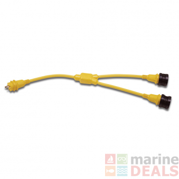 Marinco Y Adapter 30A 125V Male To 2 30A 125V Females