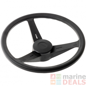Classic Plastic Steering Wheel Black 350mm