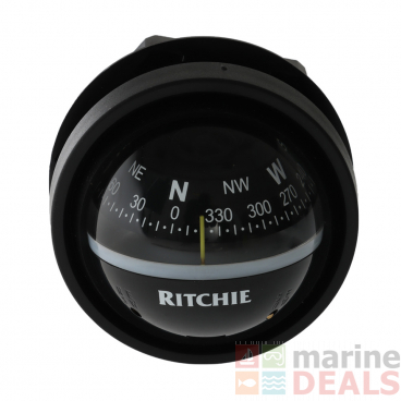 Ritchie Explorer V-57.2 Dash Mount Boat Compass Black