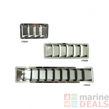 Stainless Steel Louvre Vents with Mounting Flange